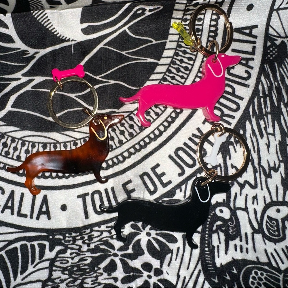 🐕 [Set of 3] Adorable Dog Key Chain Bag Charm Packed in Organza Bag Gift 🐕 - Picture 3 of 4